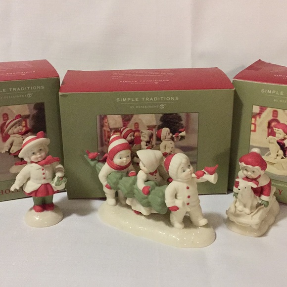 Department 56 Other - Dep. 56 Simple Traditions Holly Lane Figurines